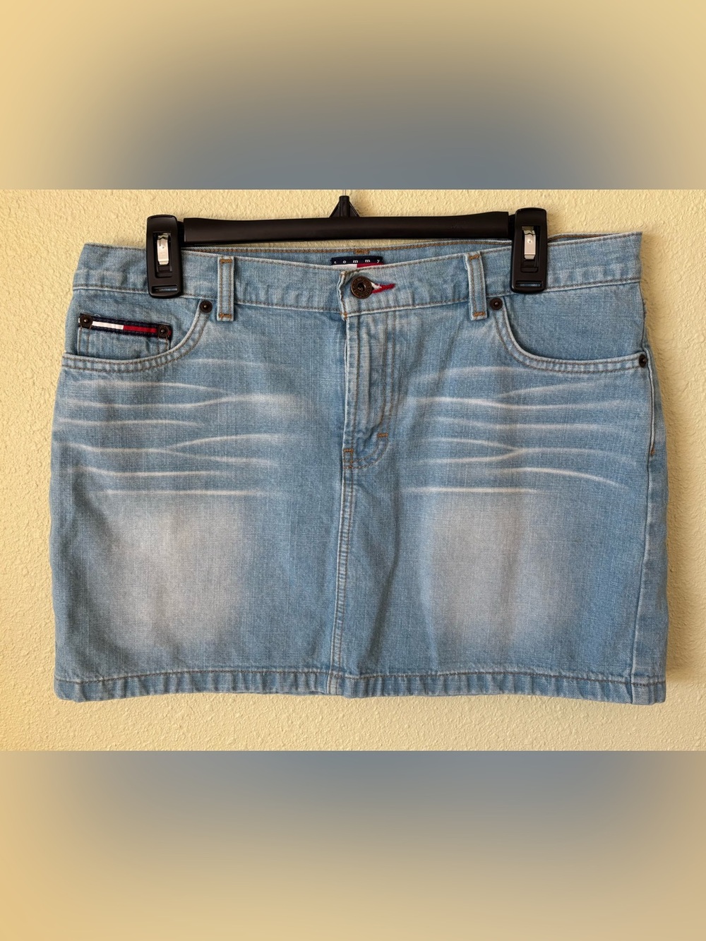 Vintage Tommy Hilfiger Blue Jean/Denim Mini Skirt Size: 11